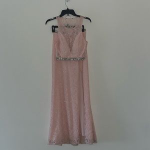 Pink two piece prom dress. From JC Penny